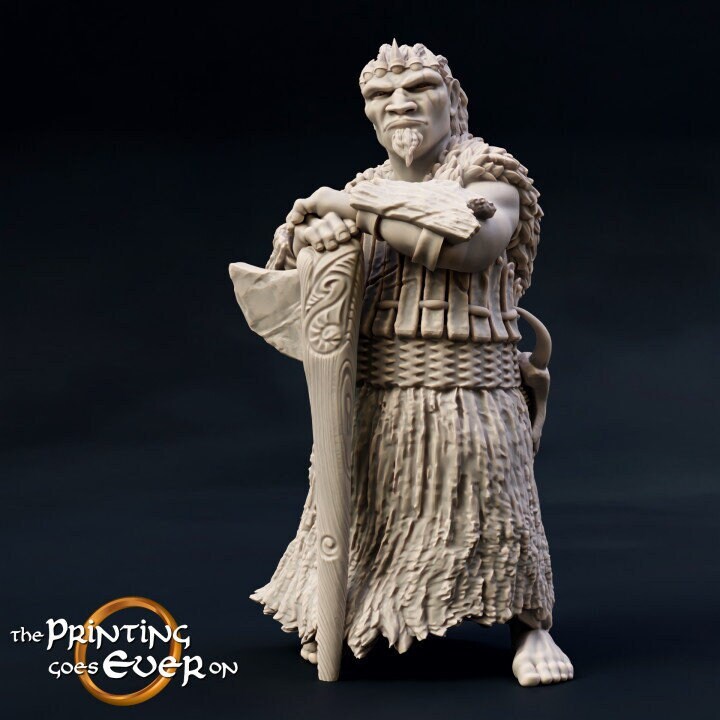 Woodwose Leader (sculpted by The Printing Goes Ever On)