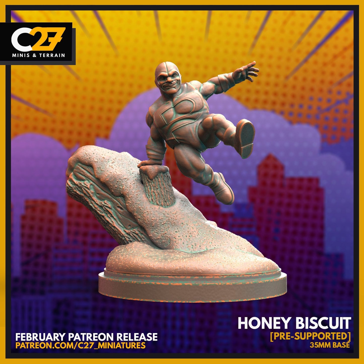 Puck / Honey Biscuit 40mm miniature (sculpted by C27 collectibles) (Crisis Protocol Proxy/Alternative)