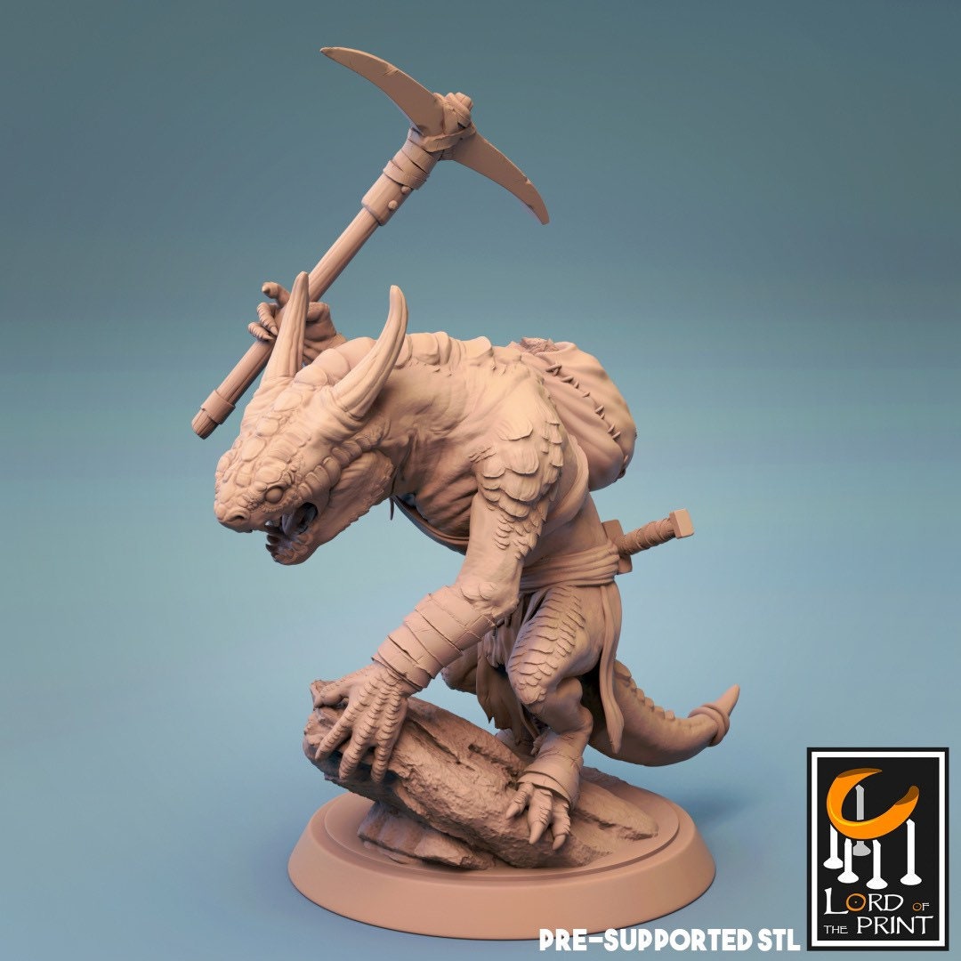 Kobold with Pick by Lord of the Print