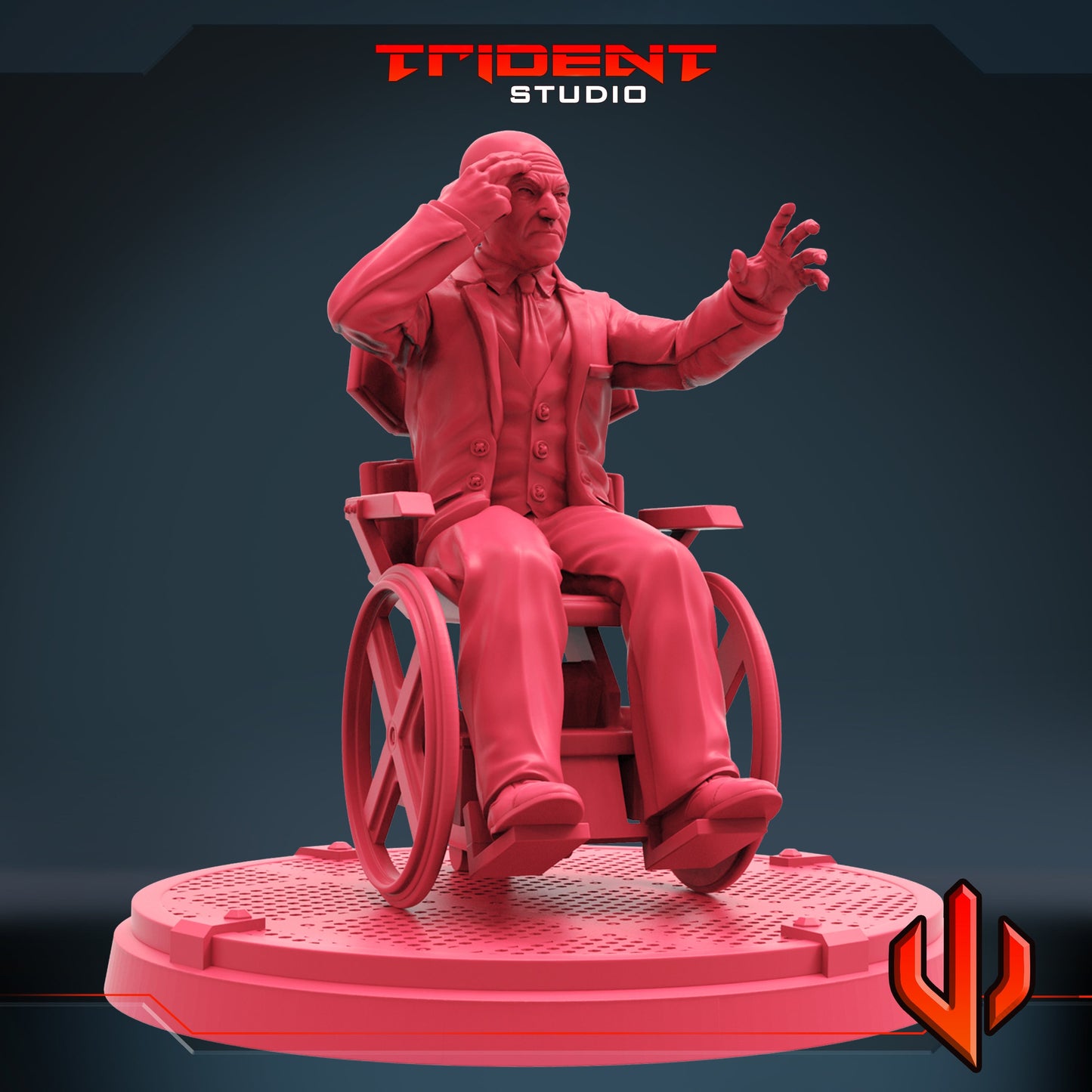 Professor X / Charles Xavier (Fan art sculpted by Trident Studio) (Crisis Protocol Proxy/Alternative)