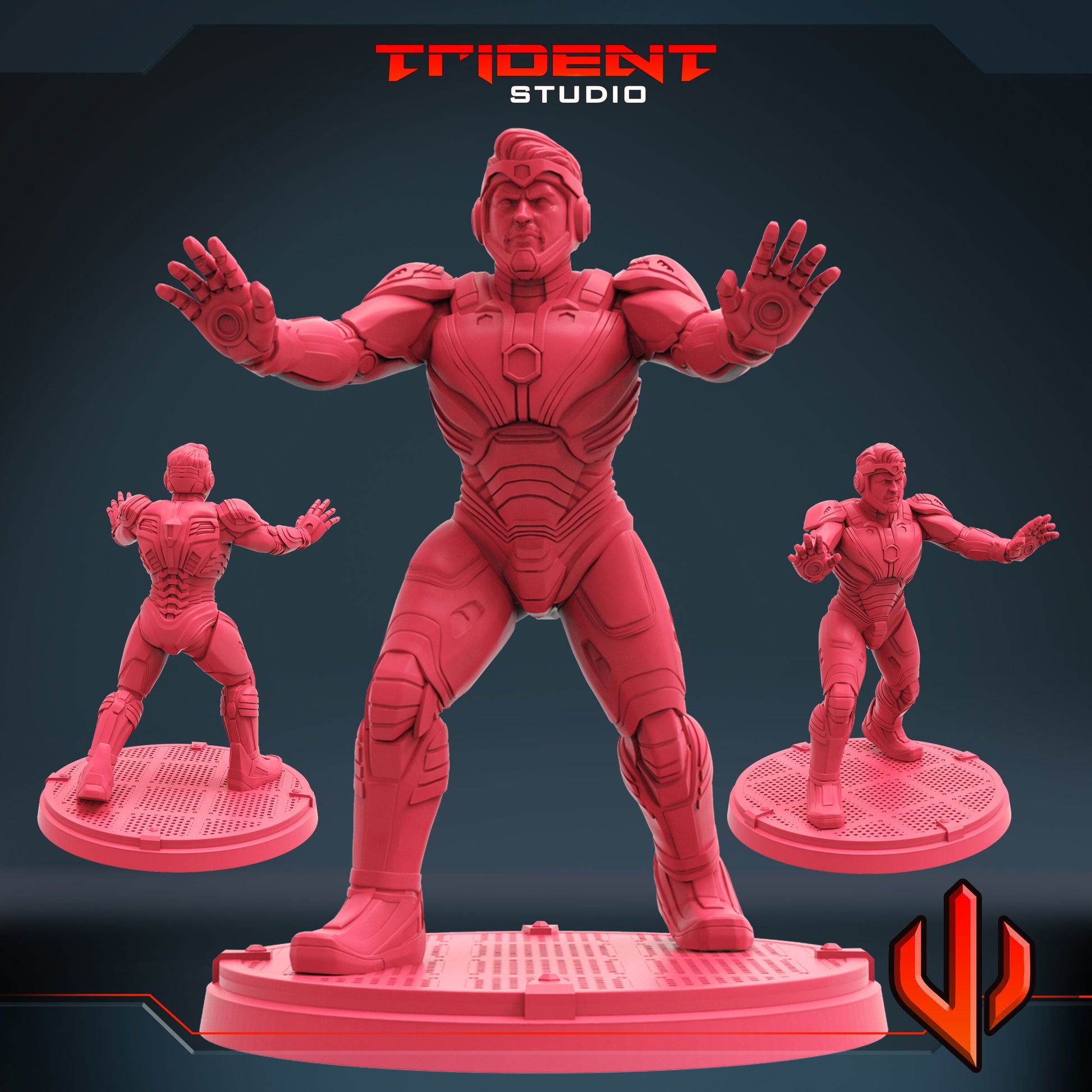 Superior Iron Man A (Fan art sculpted by Trident Studio) (Crisis Protocol Proxy/Alternative)