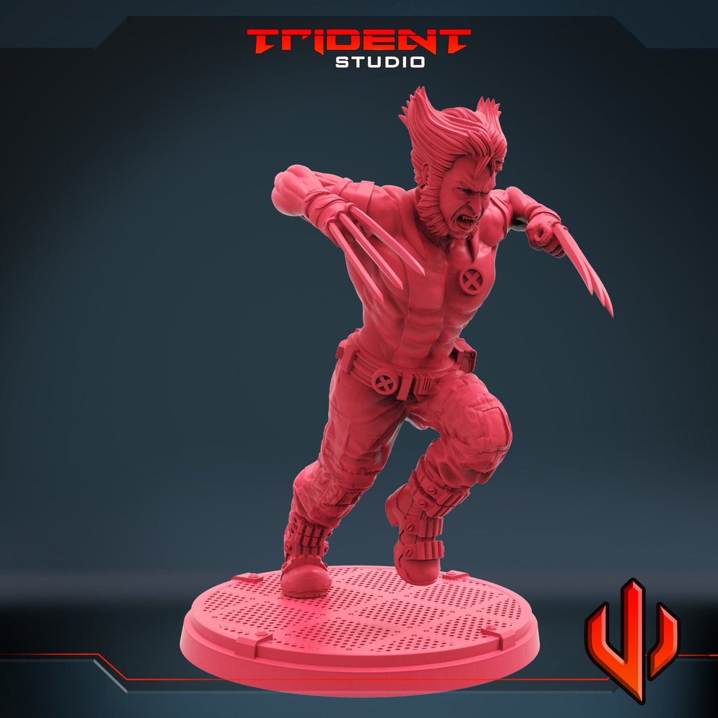 Wolverine / Logan (Fan art sculpted by Trident Studio) (Crisis Protocol Proxy/Alternative)