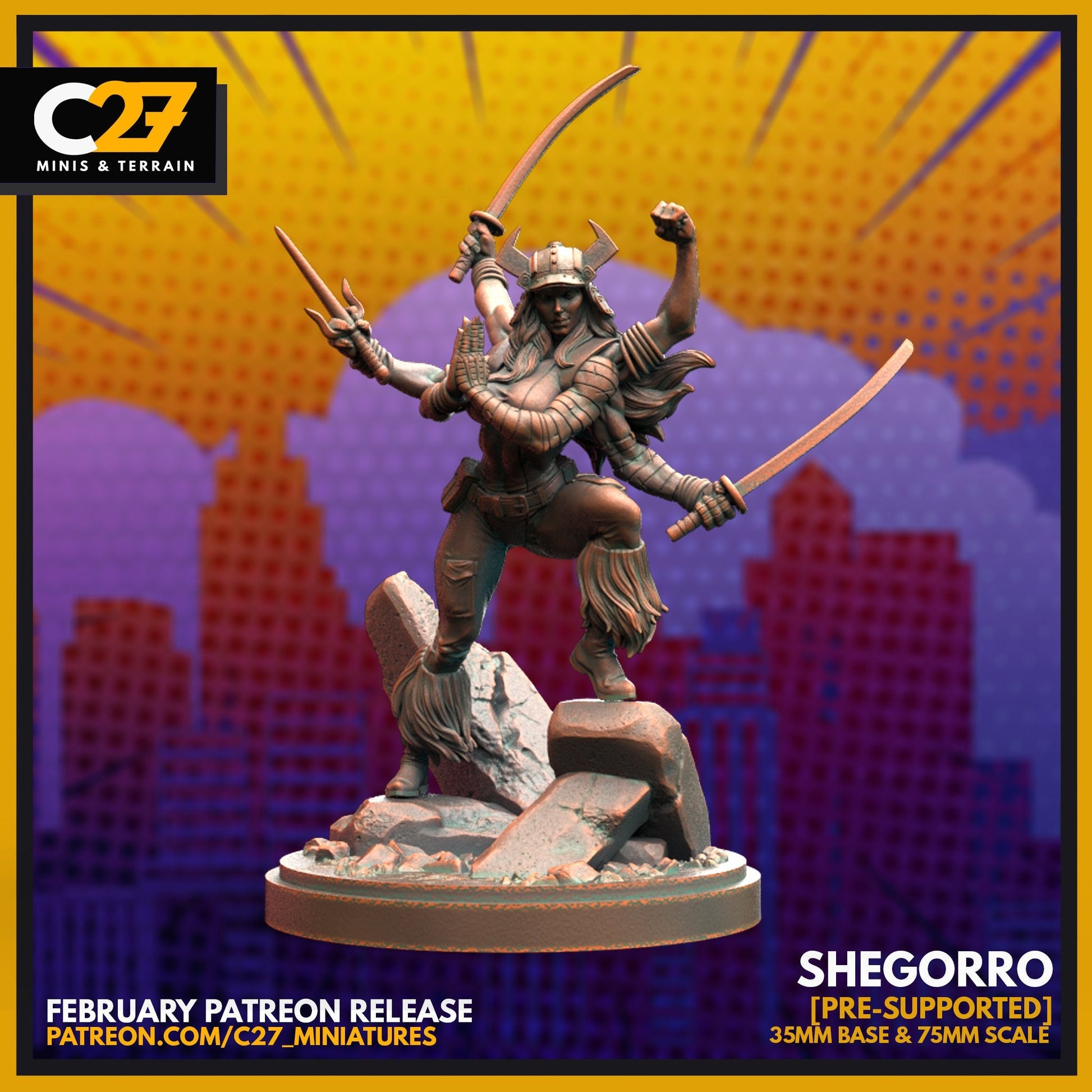 Spiral / Shegorro 40mm/75mm miniature (sculpted by C27 collectibles) (Crisis Protocol Proxy/Alternative)