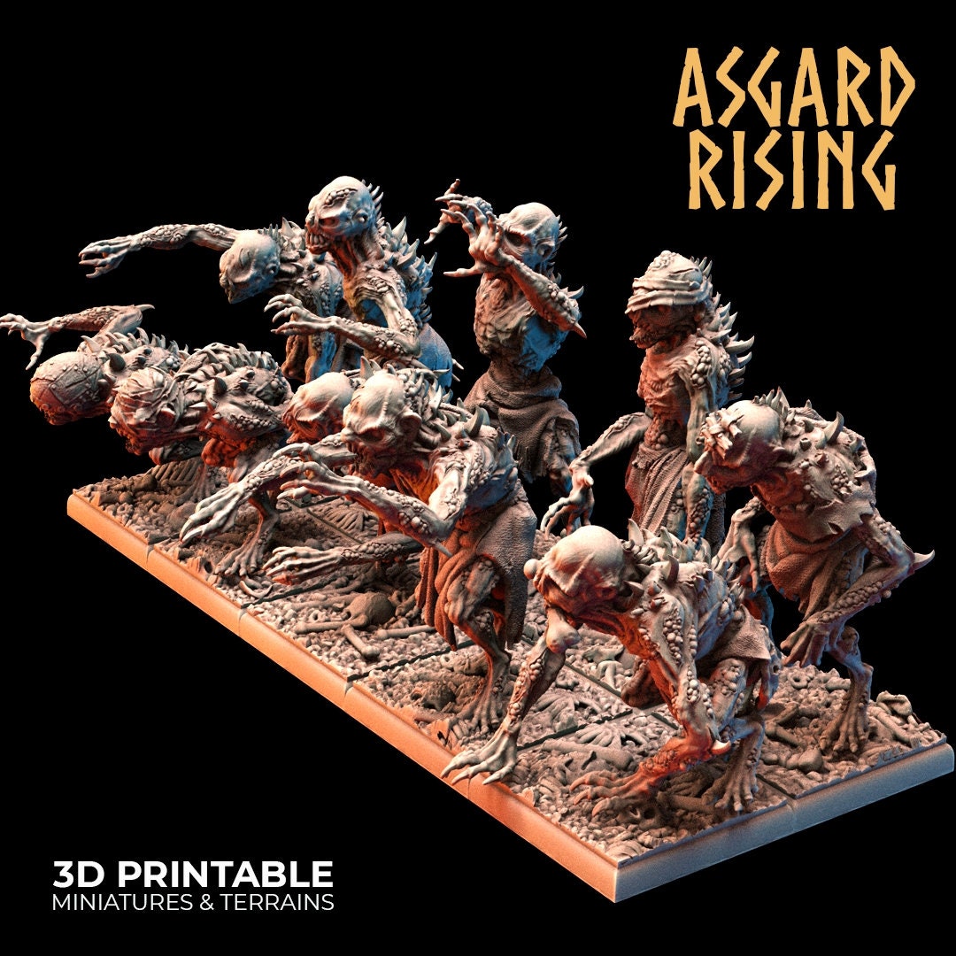 Ghoul / Ghul warband (10) by Asgard Rising (Troll / Giant)
