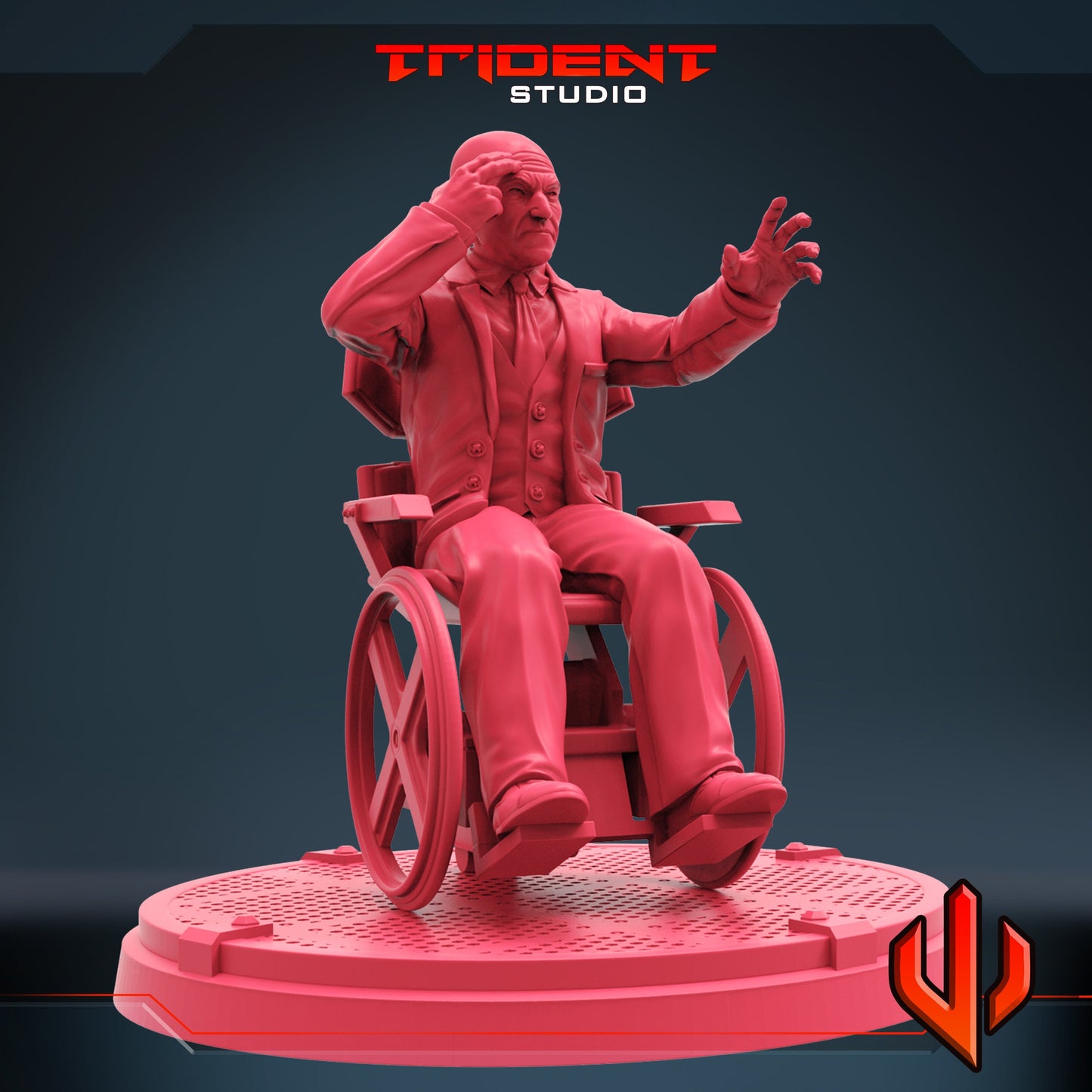 Professor X / Charles Xavier (Fan art sculpted by Trident Studio) (Crisis Protocol Proxy/Alternative)