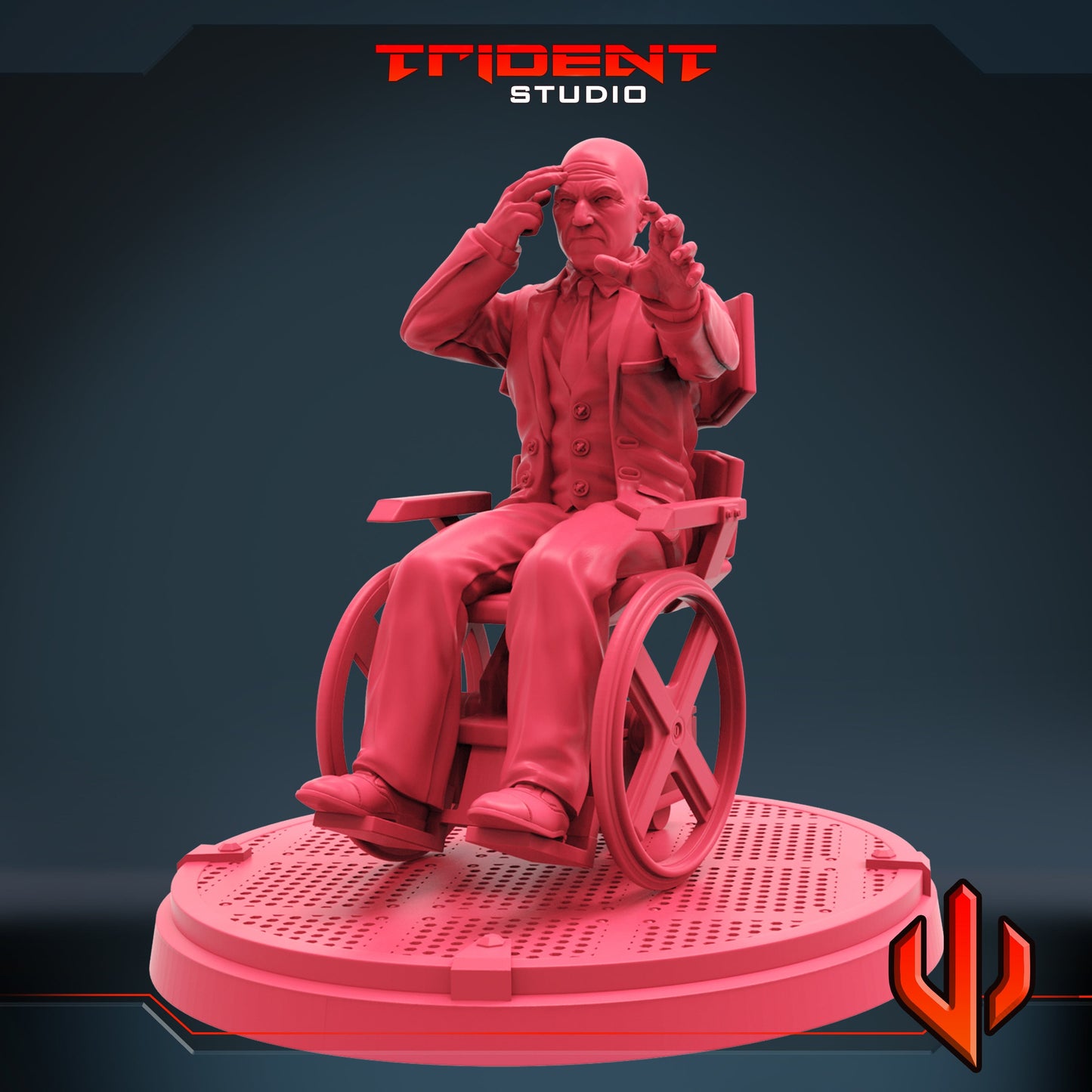 Professor X / Charles Xavier (Fan art sculpted by Trident Studio) (Crisis Protocol Proxy/Alternative)
