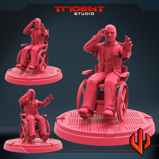 Professor X / Charles Xavier (Fan art sculpted by Trident Studio) (Crisis Protocol Proxy/Alternative)