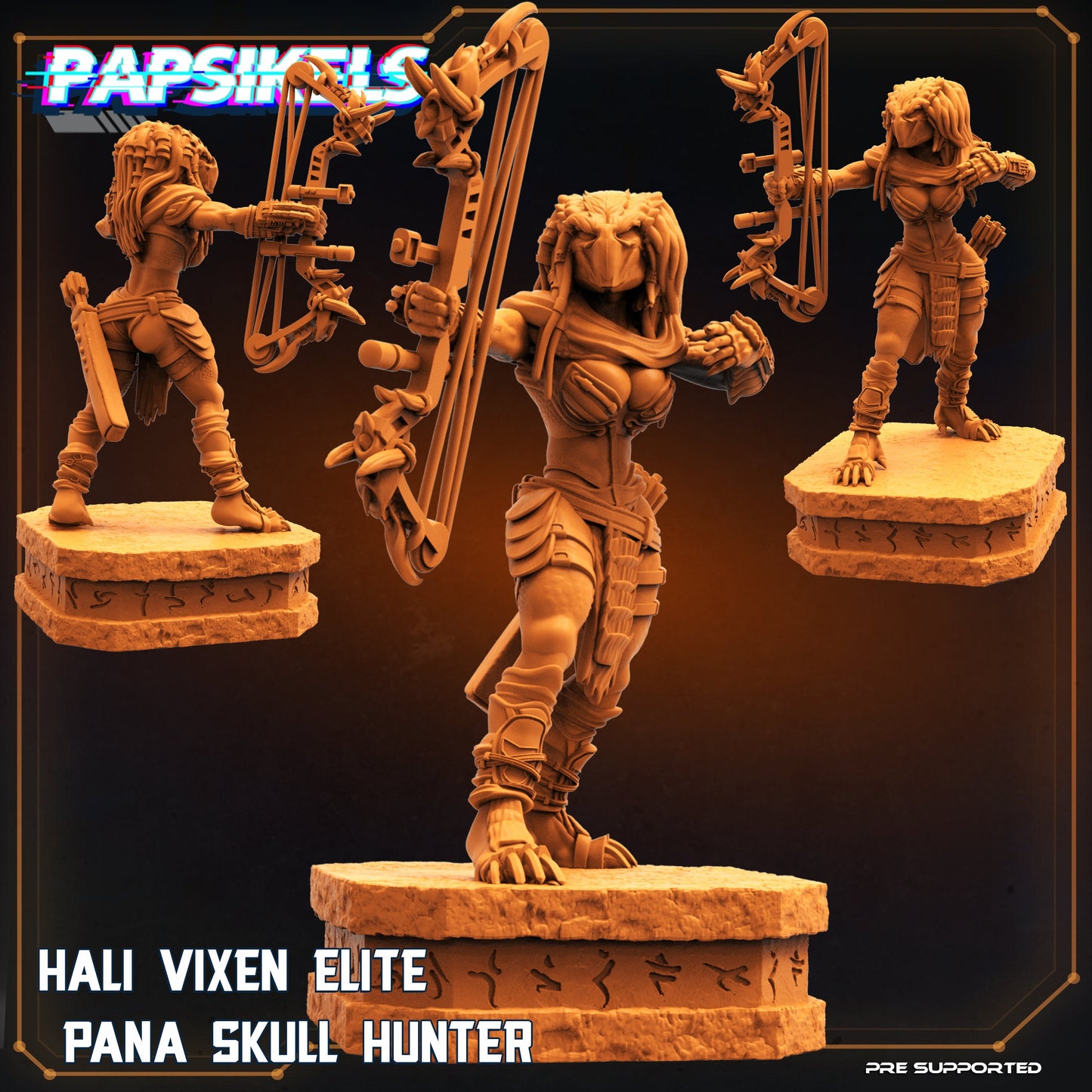 Hali Vixen Pana Elite Skull Hunter - Predator Fan Art (sculpted by Papsikels)