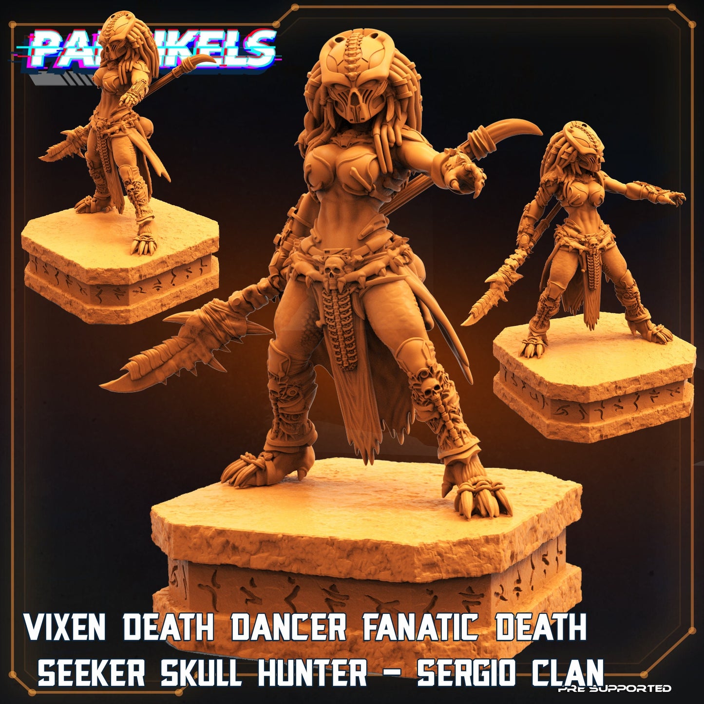 Vixen Death Dancer - Fanatic Death Seeker Skull Hunter - Predator Fan Art (sculpted by Papsikels)