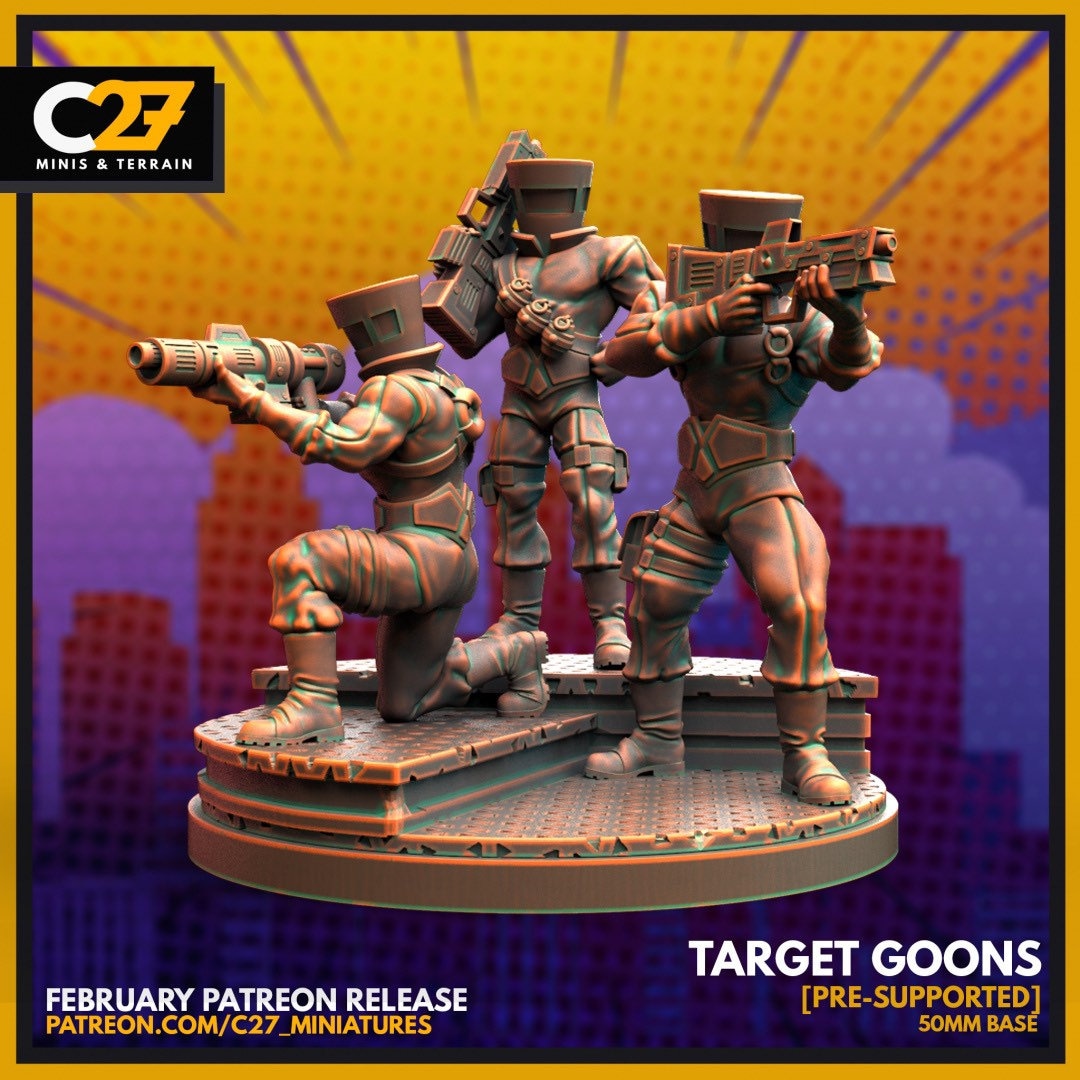 A.I.M. Minions / Target Goons 40mm miniature (sculpted by C27 collectibles) (Crisis Protocol Proxy/Alternative)