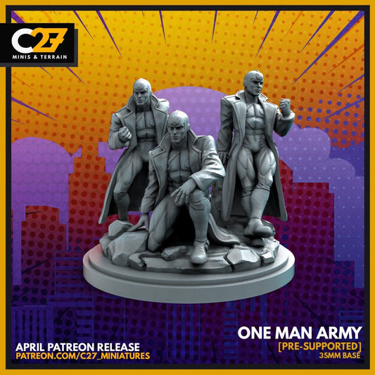 Multiple Man / One Man Army 40mm miniature (sculpted by C27 collectibles) (Crisis Protocol Proxy/Alternative)