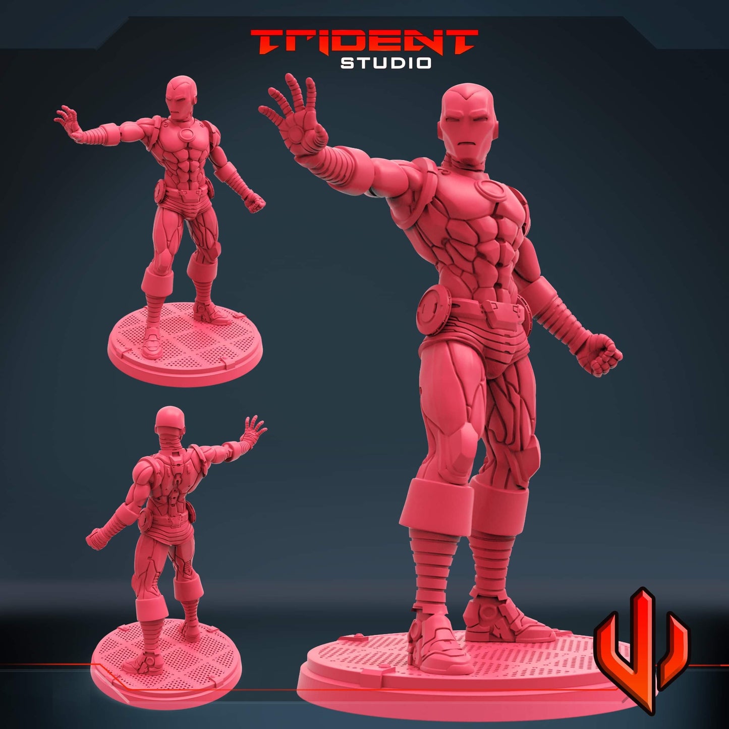 Classic Iron Man A (Fan art sculpted by Trident Studio) (Crisis Protocol Proxy/Alternative)