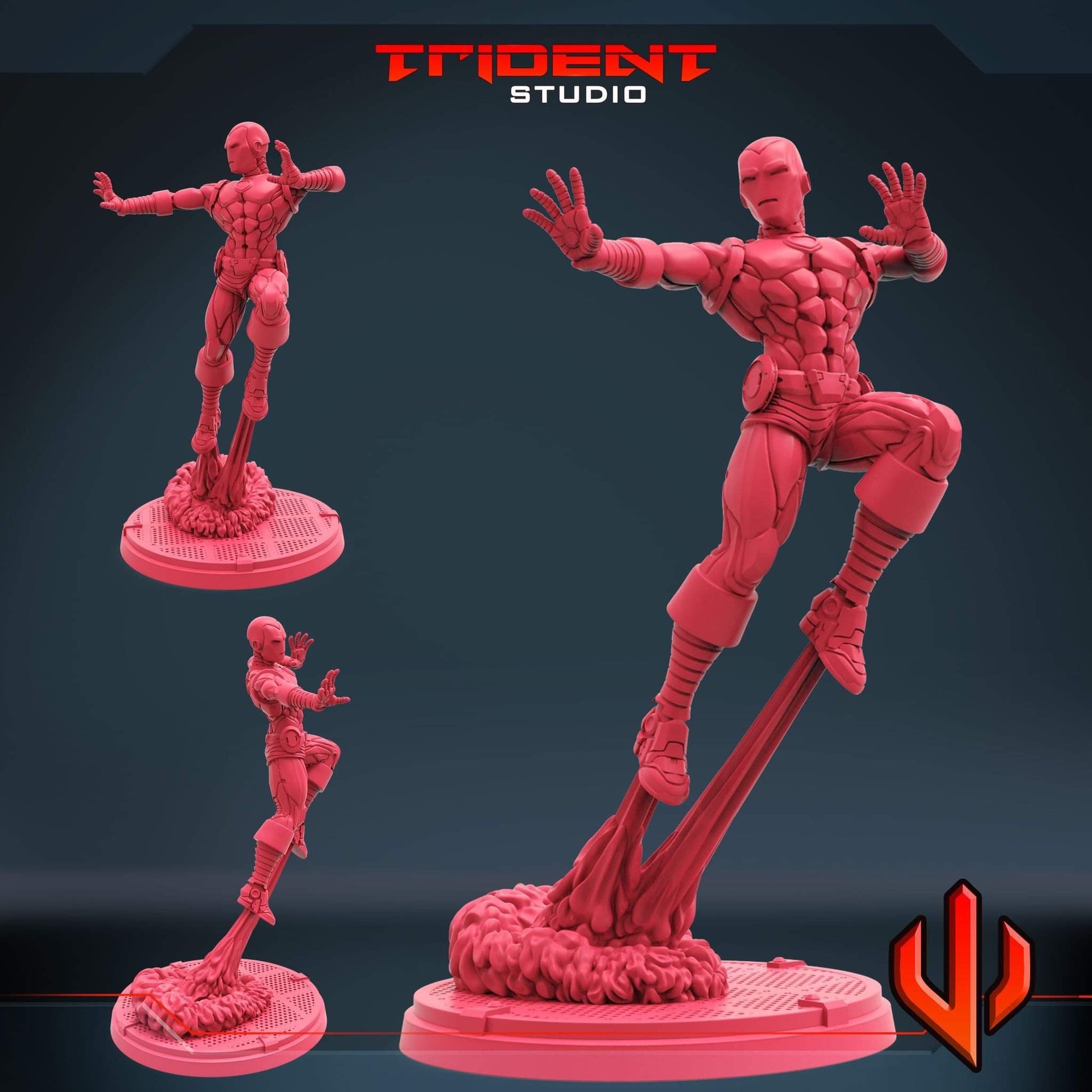 Classic Iron Man B (Fan art sculpted by Trident Studio) (Crisis Protocol Proxy/Alternative)