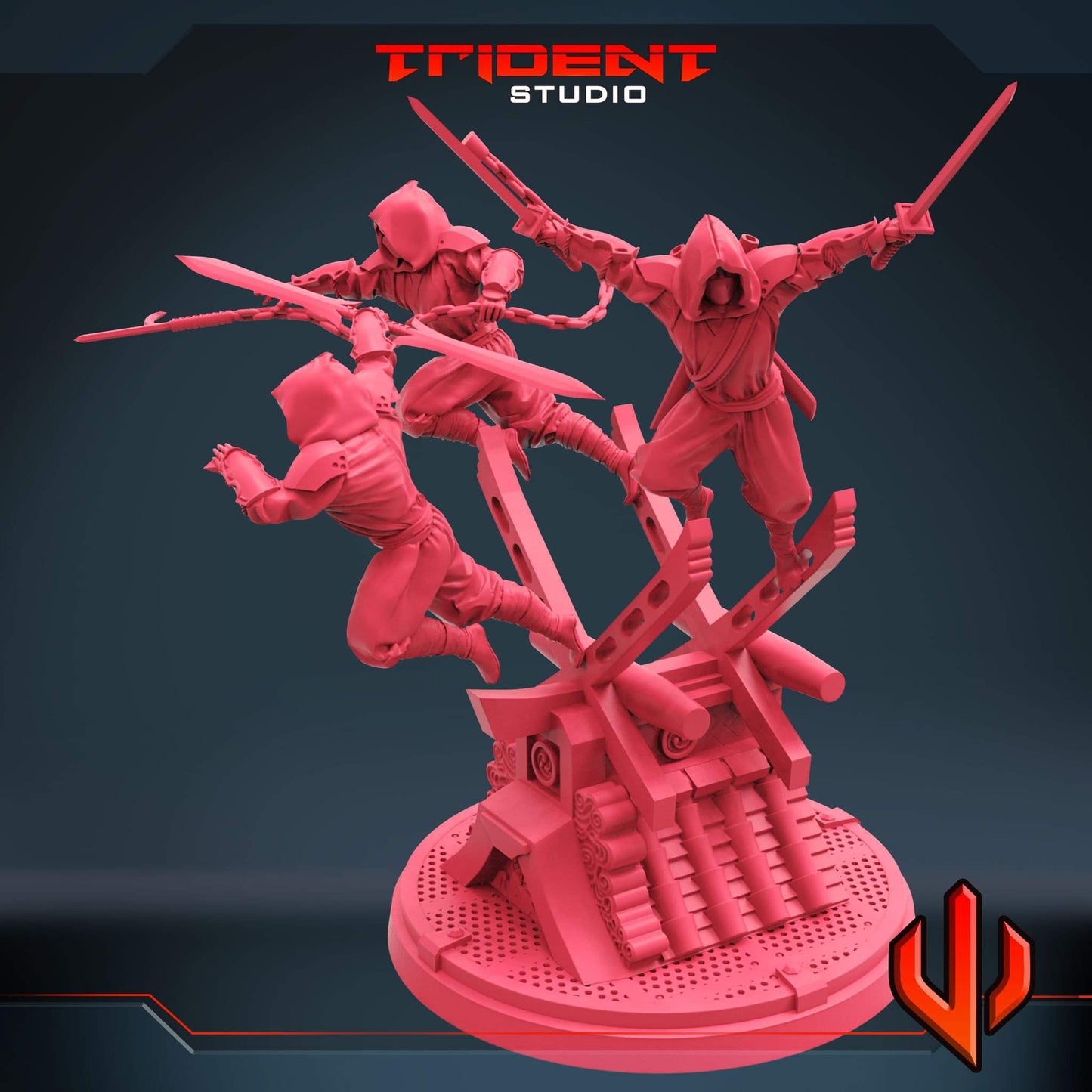 Grunt Hand Ninjas (Fan art sculpted by Trident Studio) (Crisis Protocol Proxy/Alternative)