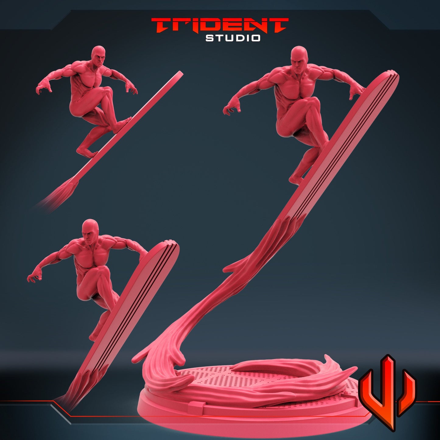 Silver Surfer (Fan art sculpted by Trident Studio) (Crisis Protocol Proxy/Alternative)