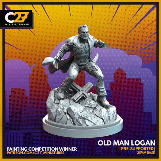 Old Man Logan 40mm miniature (fan art sculpted by C27 collectibles) (Crisis Protocol Proxy/Alternative)