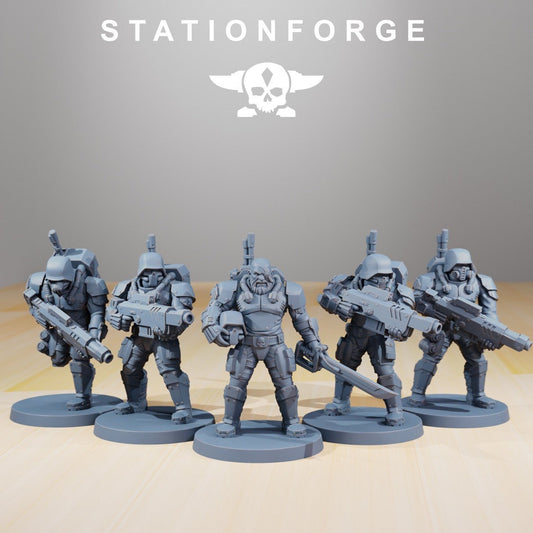 National Guard - Infantry (5) (sculpted by Stationforge)