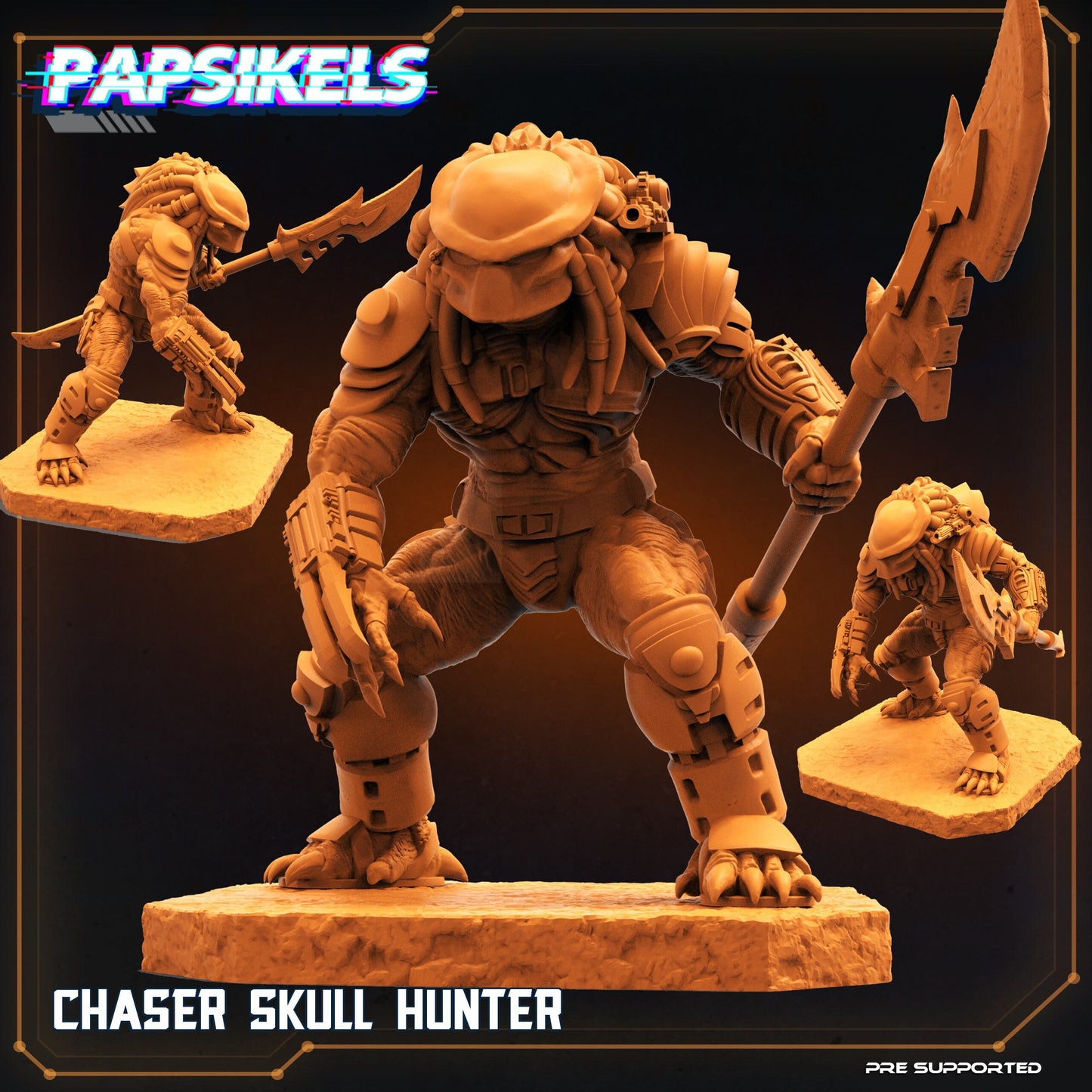 Chaser Skull Hunter - Predator Fan Art (sculpted by Papsikels)