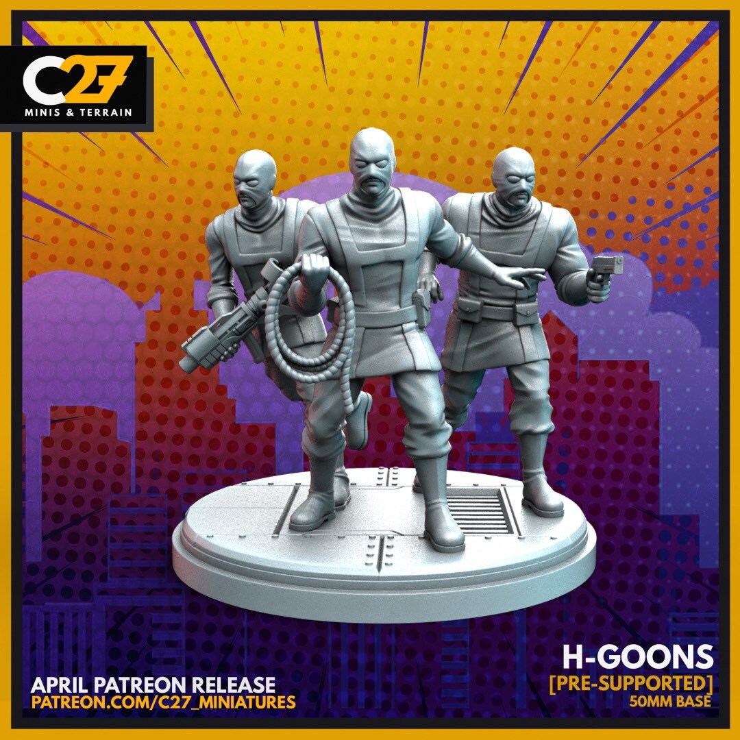 Hydra Goons 40mm miniature (sculpted by C27 collectibles) (Crisis Protocol Proxy/Alternative)