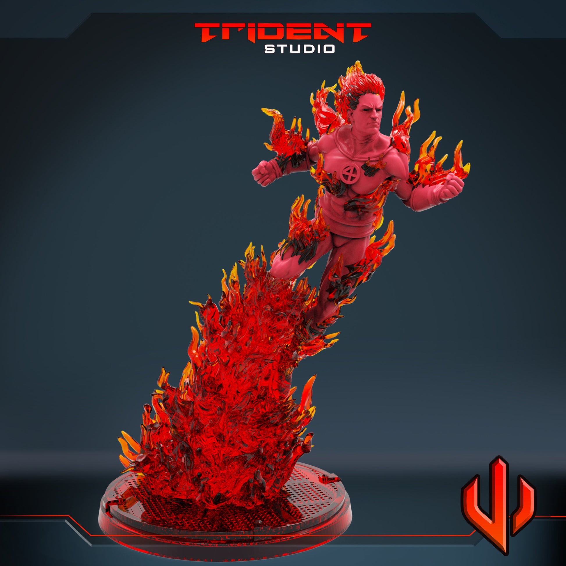 The Human Torch (Fan art sculpted by Trident Studio) (Crisis Protocol Proxy/Alternative)