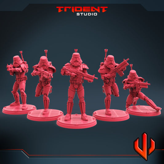 Imperial Troopers - Squad of 5 (Fan art sculpted by Trident Studio)