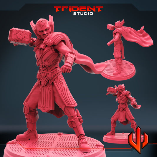 Lady Thor (Fan art sculpted by Trident Studio) (Crisis Protocol Proxy/Alternative)