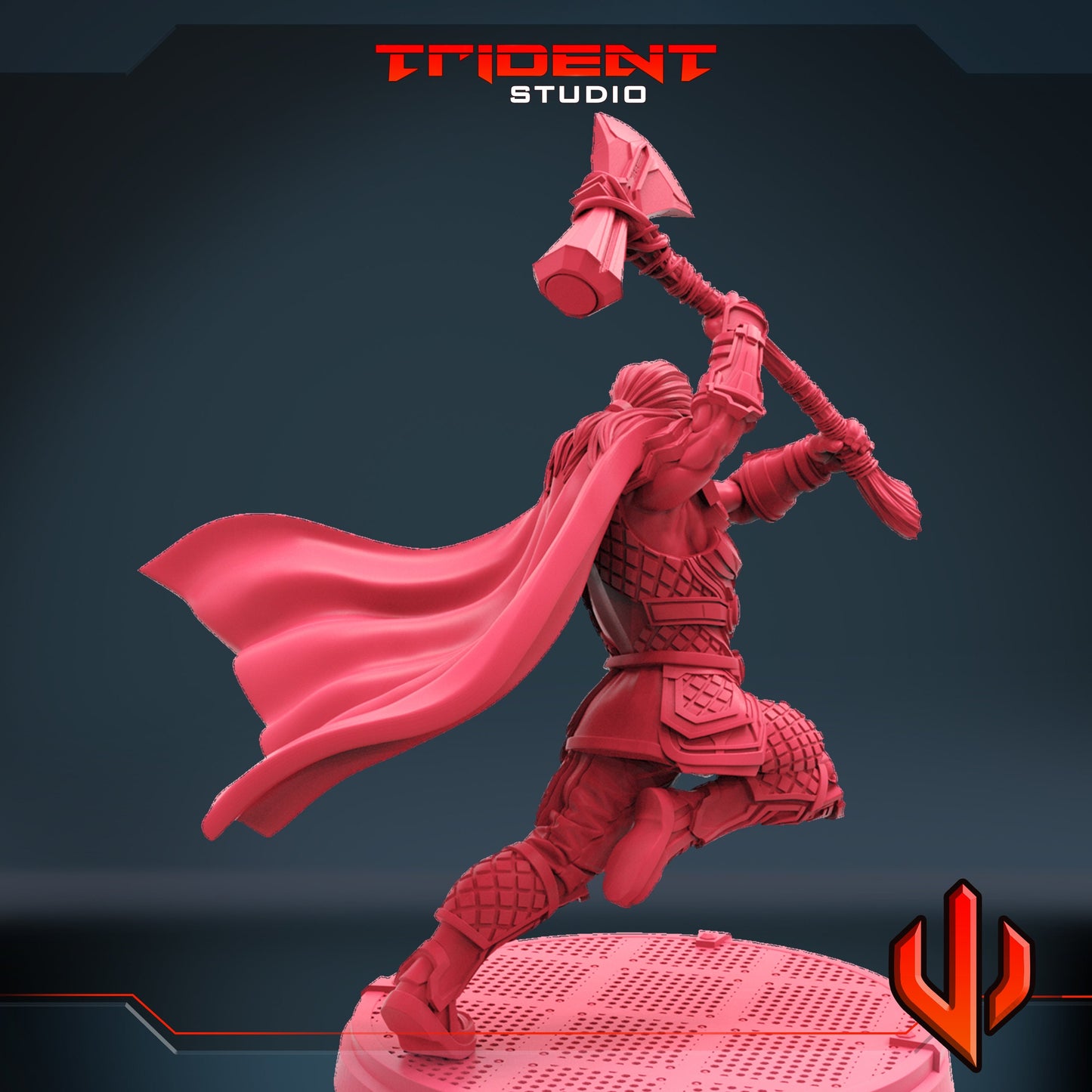 Thor with Stormbreaker (A) (Fan art sculpted by Trident Studio) (Crisis Protocol Proxy/Alternative)