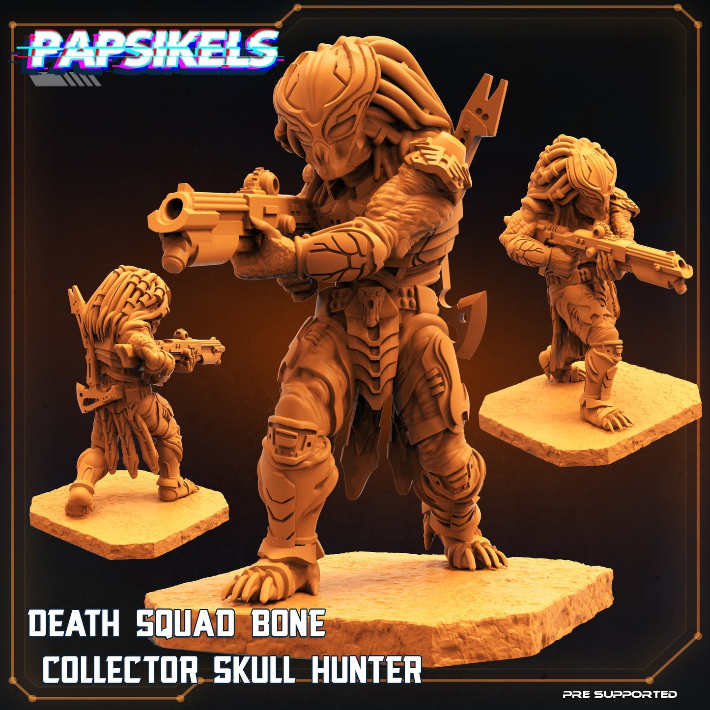 Death Squad Bone Collector Skull Hunter - Predator Fan Art (sculpted by Papsikels)