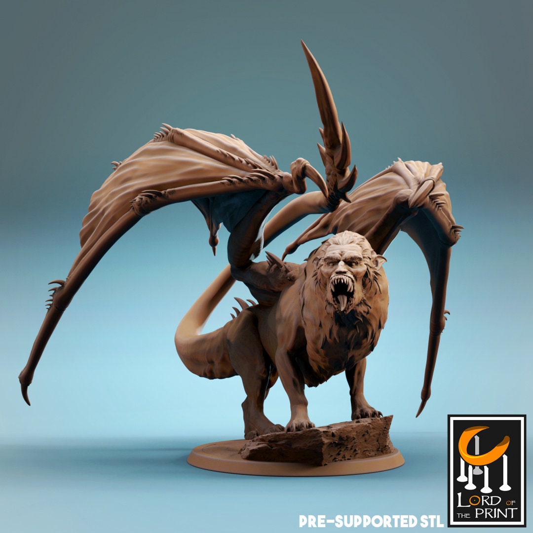 Manticore (3 poses) - (Sculpted by Lord of the Print)