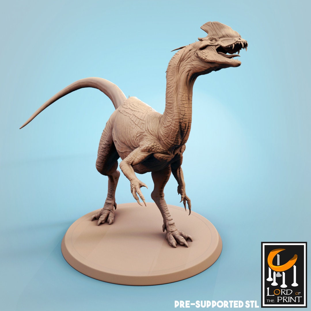 Dilophosaurus Rider - (Sculpted by Lord of the Print)