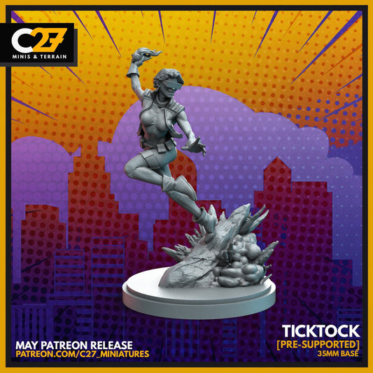Boomboom / Tick Tock 40mm miniature (sculpted by C27 collectibles) (Crisis Protocol Proxy/Alternative)