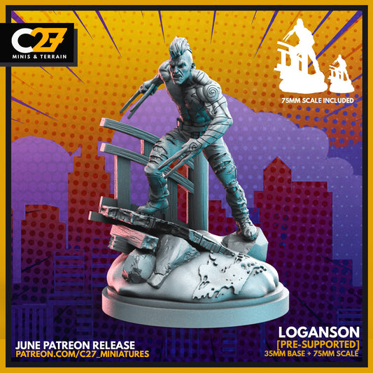 Daken / Loganson 40mm miniature (sculpted by C27 collectibles) (Crisis Protocol Proxy/Alternative)