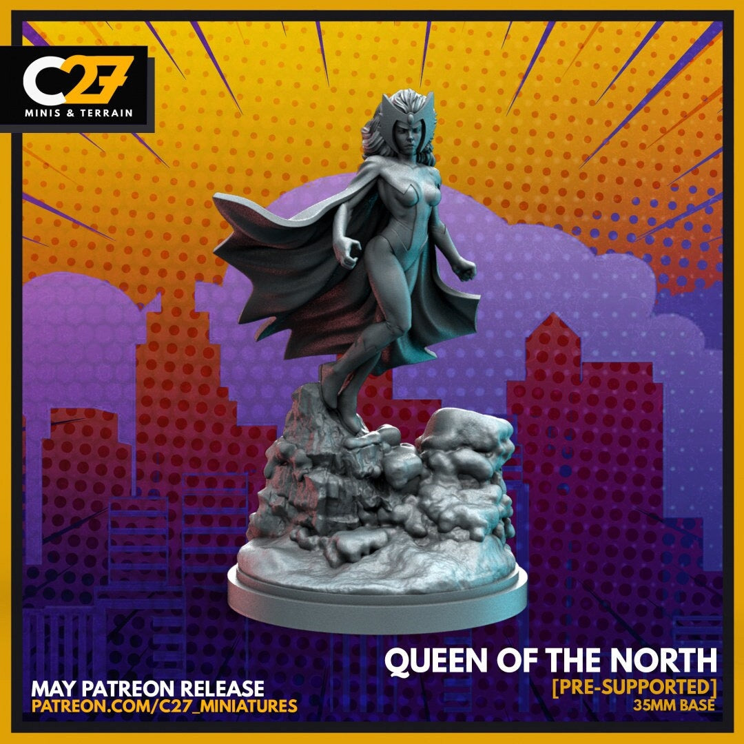Snowbird / Queen of the North 40mm miniature (sculpted by C27 collectibles) (Crisis Protocol Proxy/Alternative)