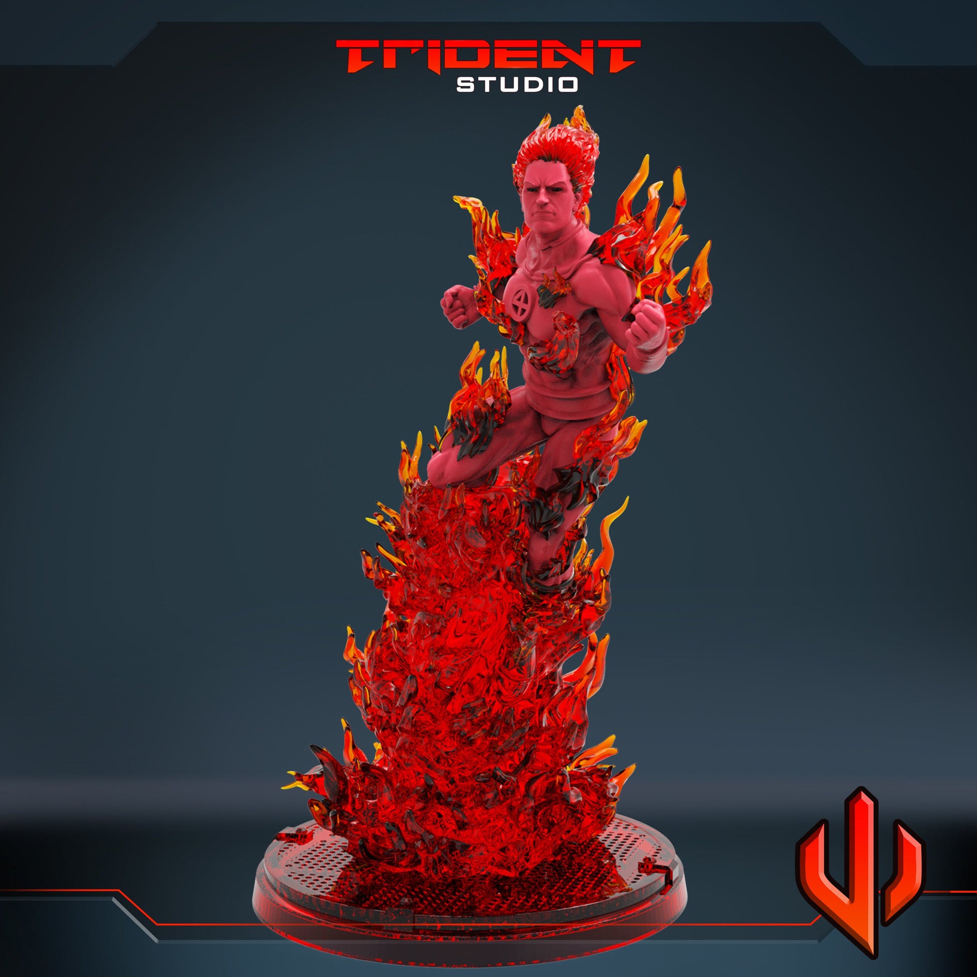 The Human Torch (Fan art sculpted by Trident Studio) (Crisis Protocol Proxy/Alternative)