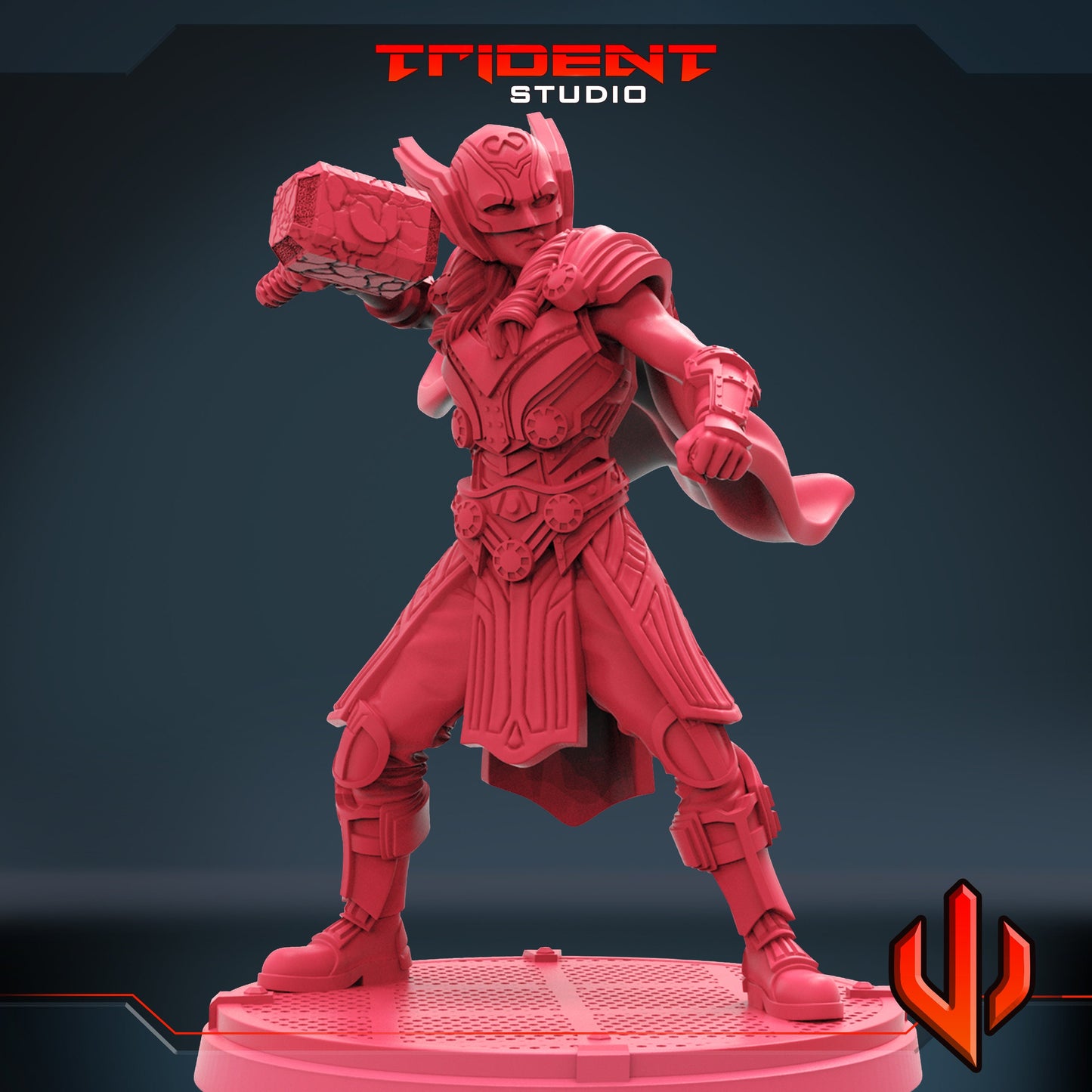 Lady Thor (Fan art sculpted by Trident Studio) (Crisis Protocol Proxy/Alternative)
