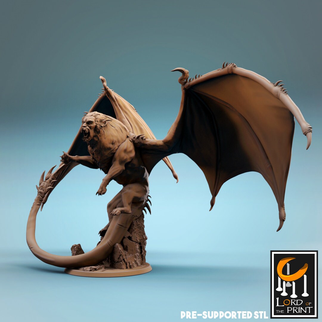 Manticore (3 poses) - (Sculpted by Lord of the Print)