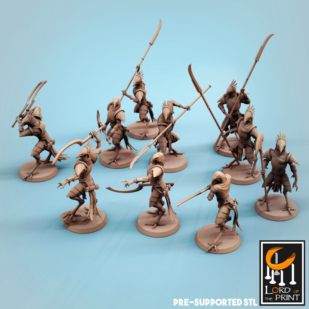 Kenku Soldiers (Set of 10) - (Sculpted by Lord of the Print)