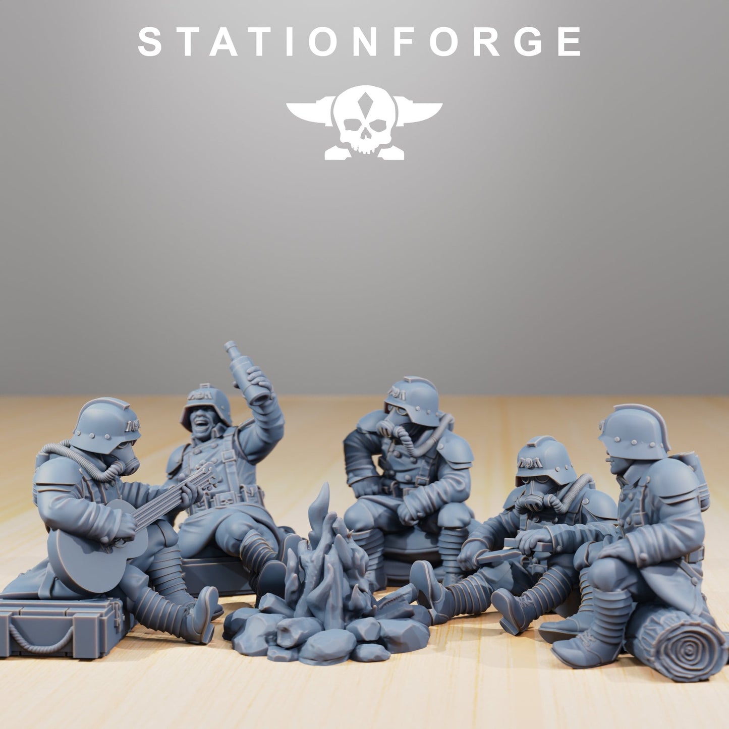Grim Guard Comrades Diorama (5) (sculpted by Stationforge)
