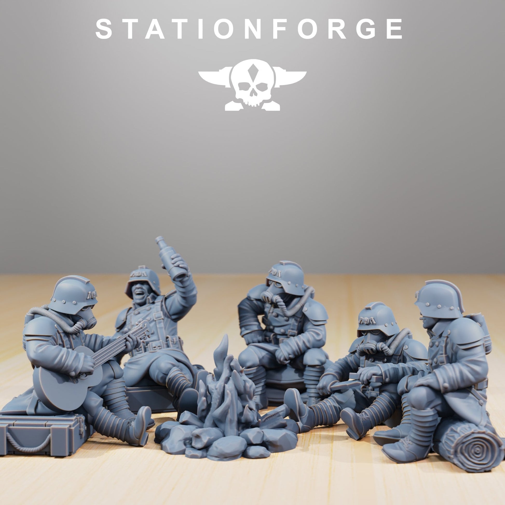 Grim Guard Comrades Diorama (5) (sculpted by Stationforge)