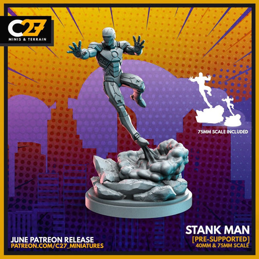 Iron Man / Stank Man 40mm miniature (sculpted by C27 collectibles) (Crisis Protocol Proxy/Alternative)