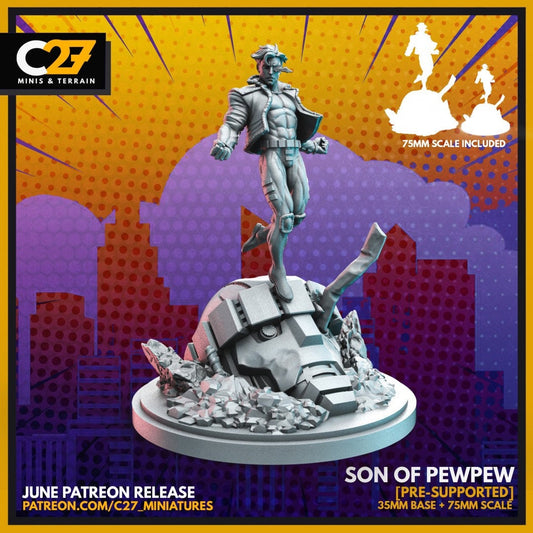 Nate Grey / Son of Pewpew 40mm miniature (sculpted by C27 collectibles) (Crisis Protocol Proxy/Alternative)