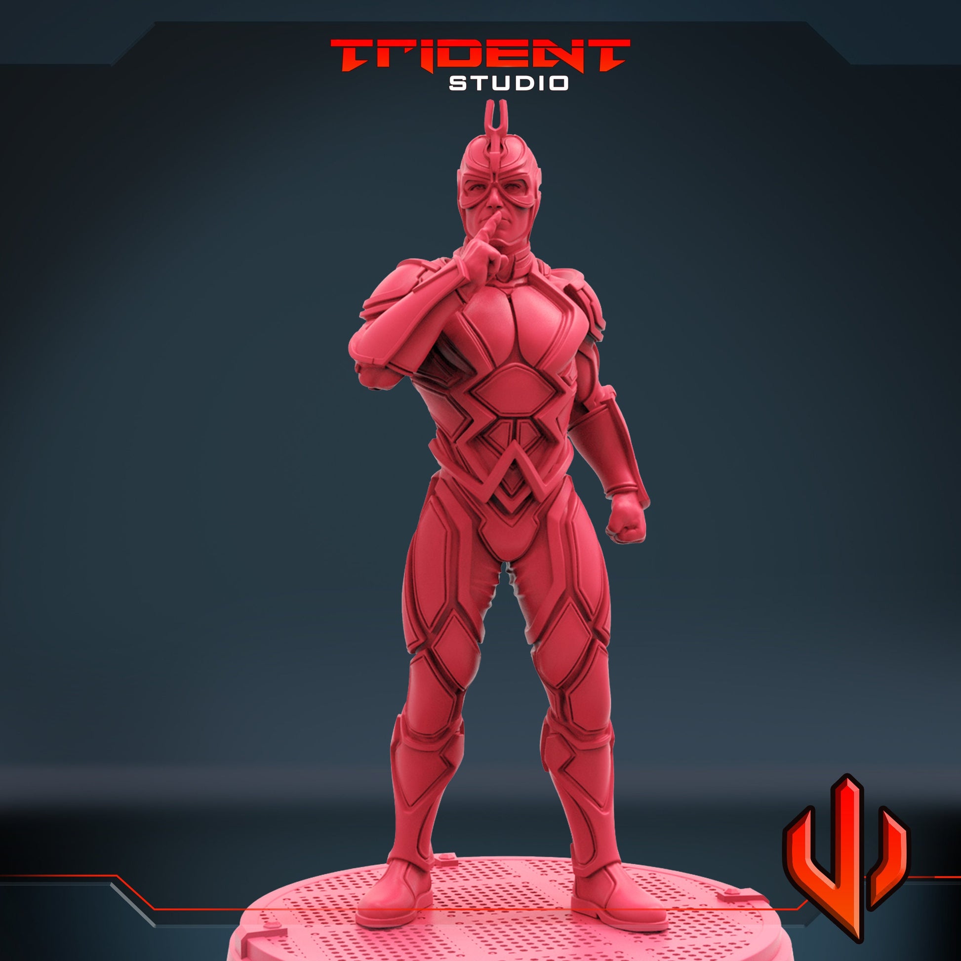 Black Bolt B (Fan art sculpted by Trident Studio) (Crisis Protocol Proxy/Alternative)