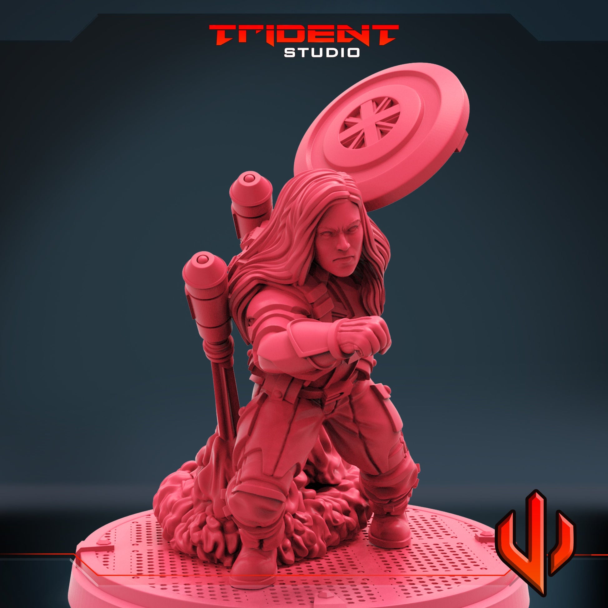 Captain Carter D (Fan art sculpted by Trident Studio) (Crisis Protocol Proxy/Alternative)