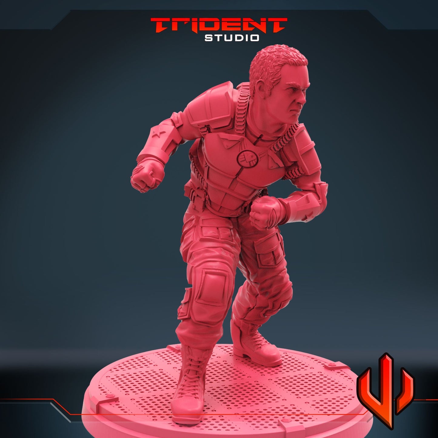 Jeffery Mace - Patriot (Fan art sculpted by Trident Studio) (Crisis Protocol Proxy/Alternative)