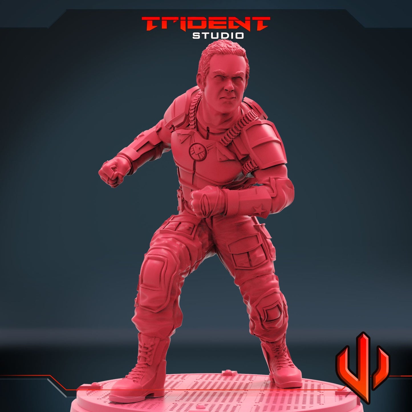 Jeffery Mace - Patriot (Fan art sculpted by Trident Studio) (Crisis Protocol Proxy/Alternative)