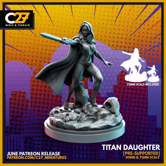 Gamora / Titan’s Daughter 40mm miniature (sculpted by C27 collectibles) (Crisis Protocol Proxy/Alternative)