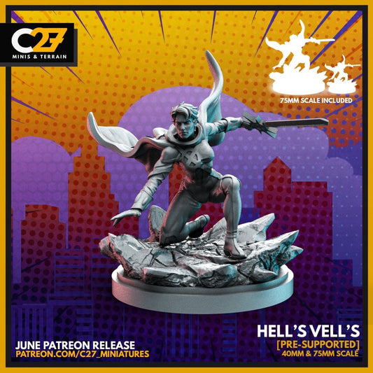 Phylavell / Hell’s Vells 40mm miniature (sculpted by C27 collectibles) (Crisis Protocol Proxy/Alternative)