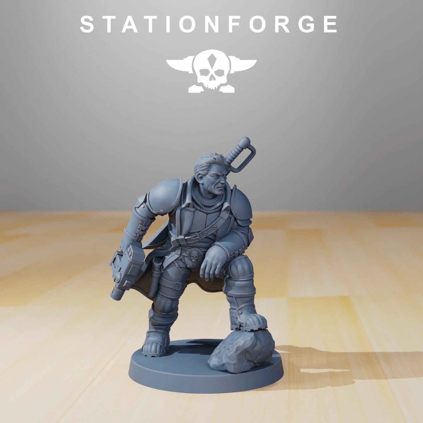 Grim Guard Colonel Mikhail (sculpted by Stationforge)