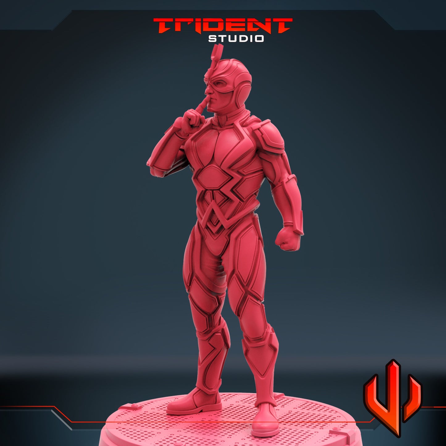 Black Bolt B (Fan art sculpted by Trident Studio) (Crisis Protocol Proxy/Alternative)