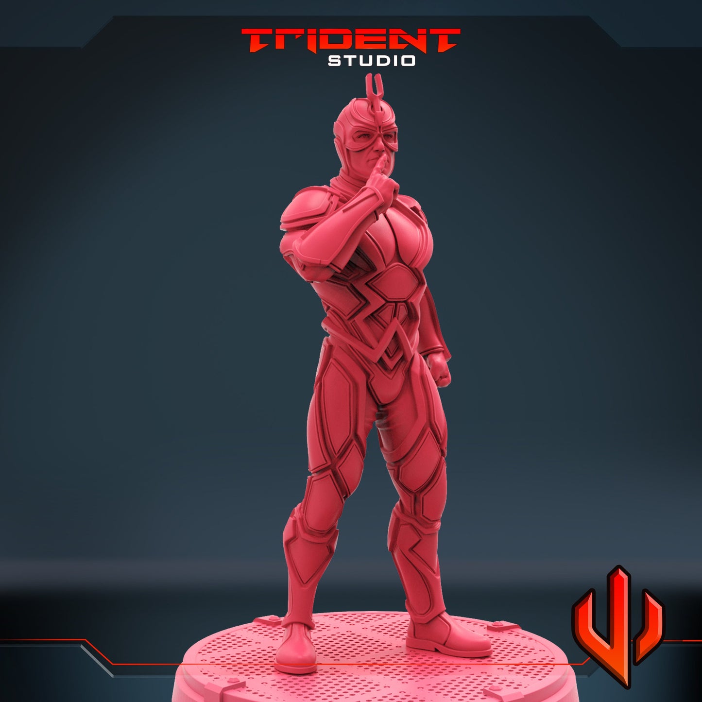 Black Bolt B (Fan art sculpted by Trident Studio) (Crisis Protocol Proxy/Alternative)